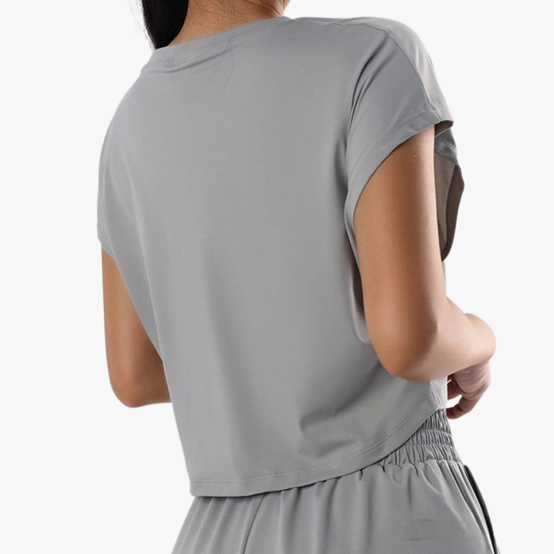 Women's Loose-Fit Cropped Sports Top