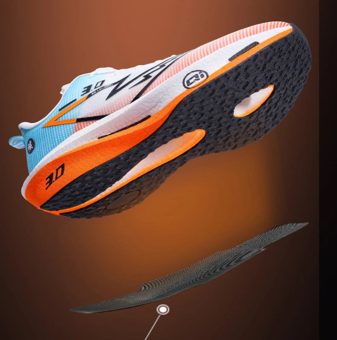 Running Shoes Carbon Plate Road Racing White Orange