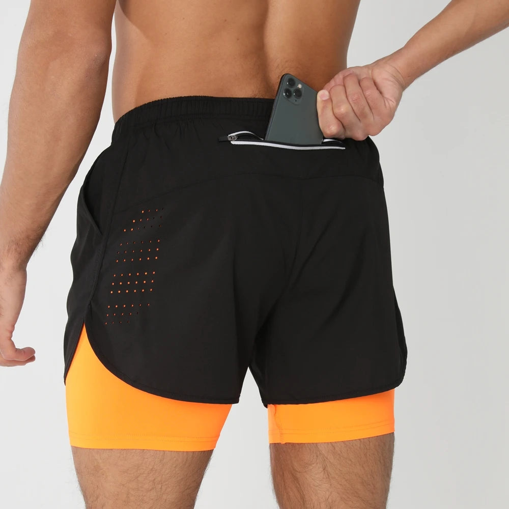 Men's 2-in-1 Quick-Dry Running Shorts