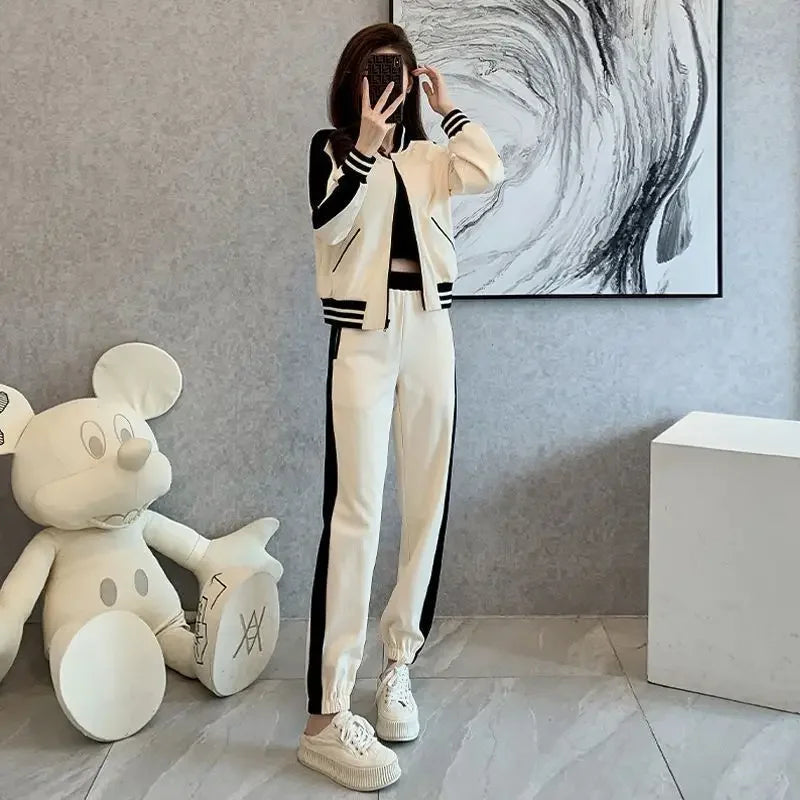 Korean Women's Two-Piece Autumn Running Outfit