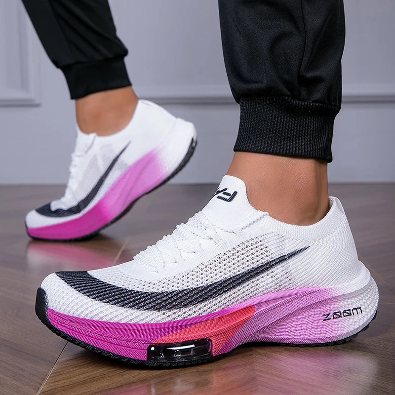 Running Shoes Lightweight Breathable White Purple