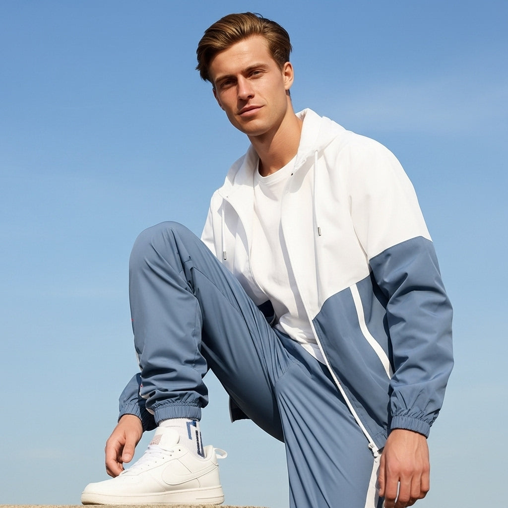 Men's Tracksuit Lightweight Windbreaker Set | Casual and Running