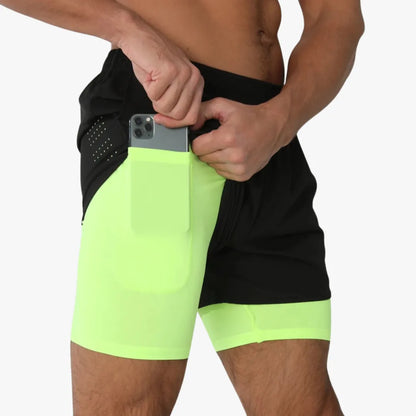 Men's 2-in-1 Quick-Dry Running Shorts