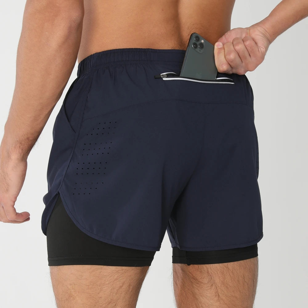 Men's 2-in-1 Quick-Dry Running Shorts