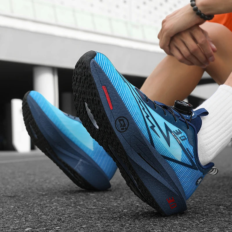 Men's Carbon Plate Running Shoes Sneakers Road Racing Shock-Absorbing Marathon Racing Athletics Training Sports Shoes for Women