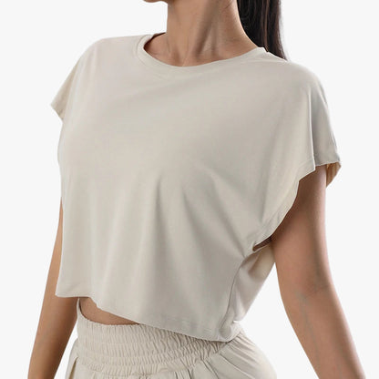 Women's Loose-Fit Cropped Sports Top