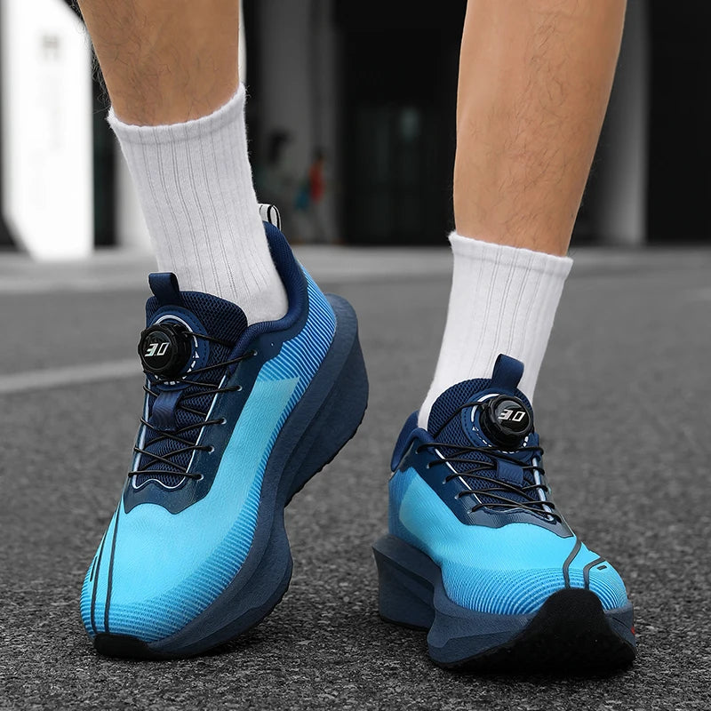 Men's Carbon Plate Running Shoes Sneakers Road Racing Shock-Absorbing Marathon Racing Athletics Training Sports Shoes for Women