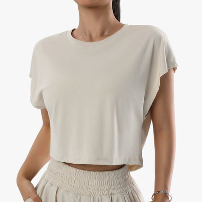 Women's Loose-Fit Cropped Sports Top