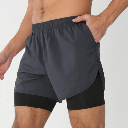 Men's 2-in-1 Quick-Dry Running Shorts