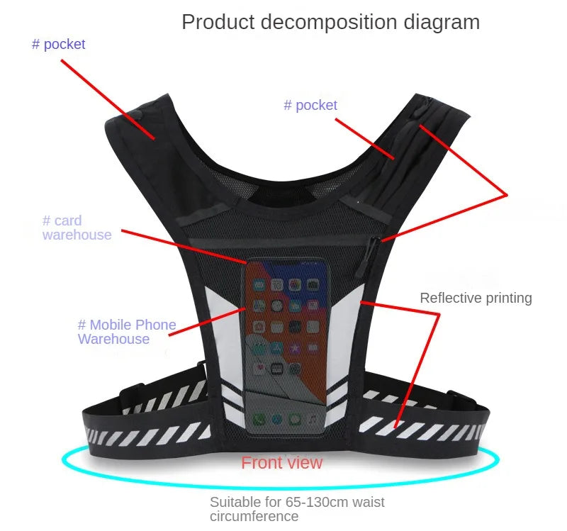 Runnora Reflective Running Vest & Backpack