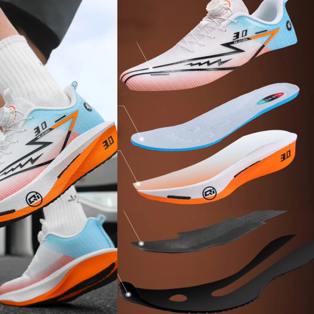 Running Shoes Carbon Plate Road Racing White Orange