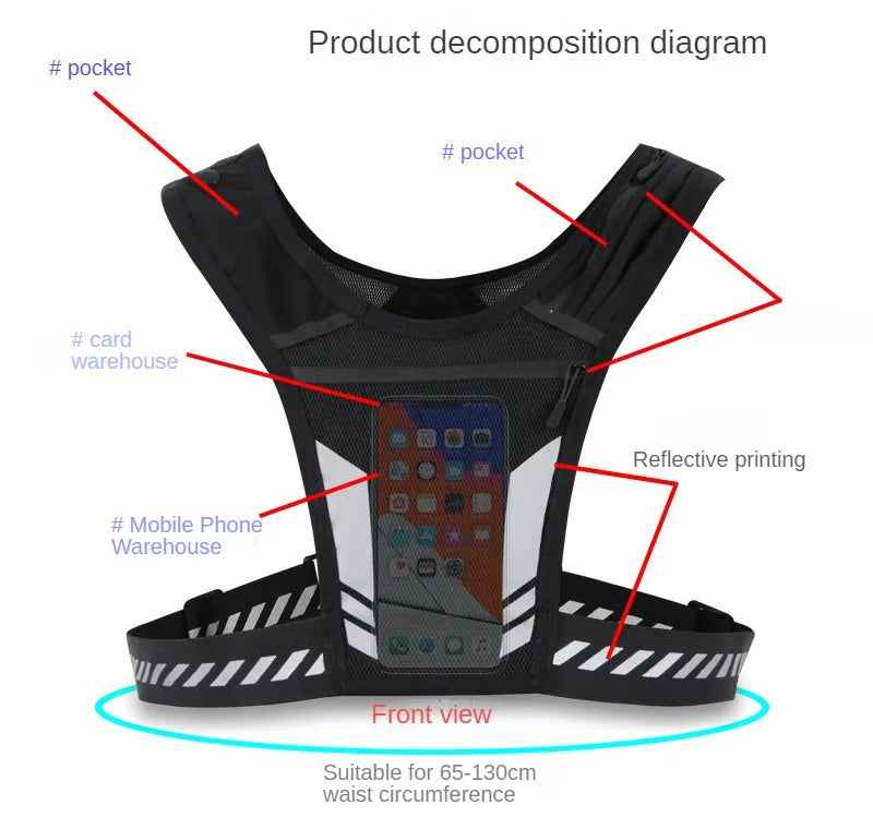 Runnora Reflective Running Vest & Backpack