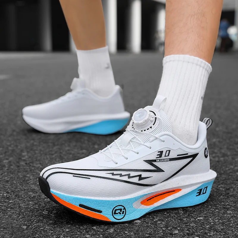 Men's Carbon Plate Running Shoes Sneakers Road Racing Shock-Absorbing Marathon Racing Athletics Training Sports Shoes for Women