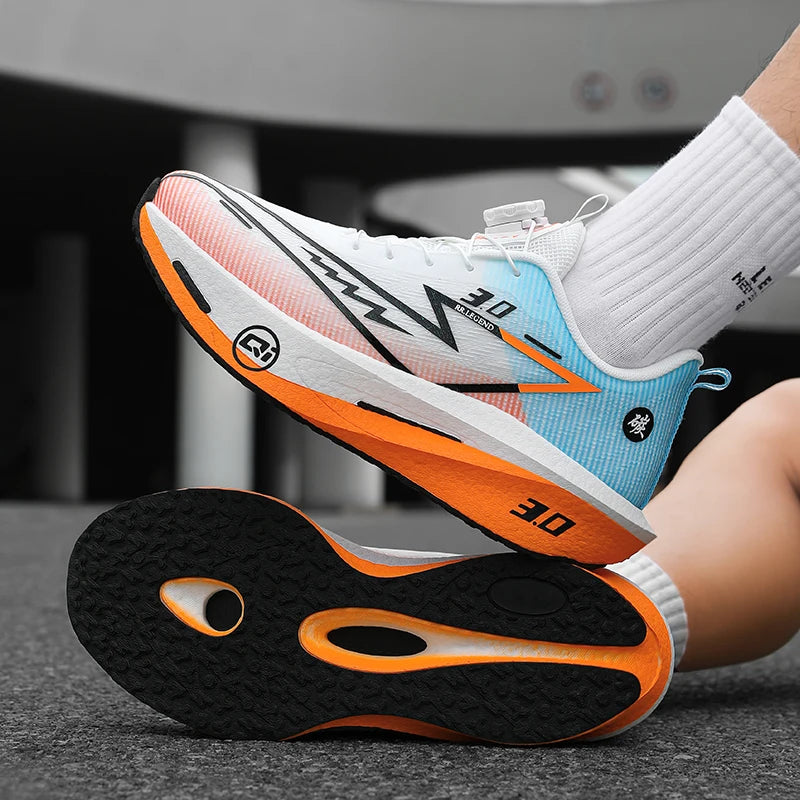 Men's Carbon Plate Running Shoes Sneakers Road Racing Shock-Absorbing Marathon Racing Athletics Training Sports Shoes for Women