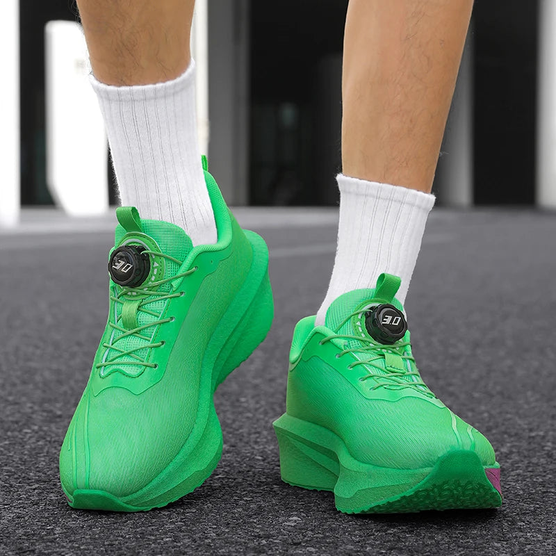 Men's Carbon Plate Running Shoes Sneakers Road Racing Shock-Absorbing Marathon Racing Athletics Training Sports Shoes for Women