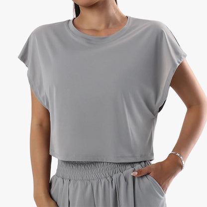 Women's Loose-Fit Cropped Sports Top