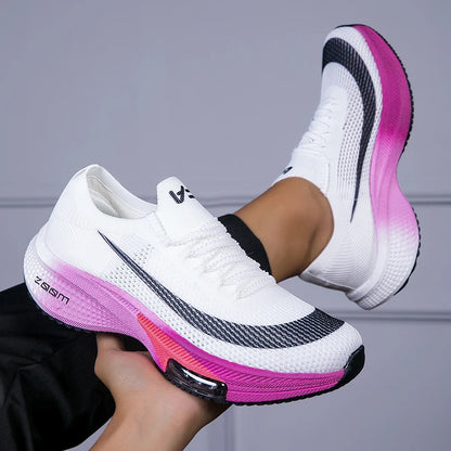 Running Shoes Lightweight Breathable White Purple