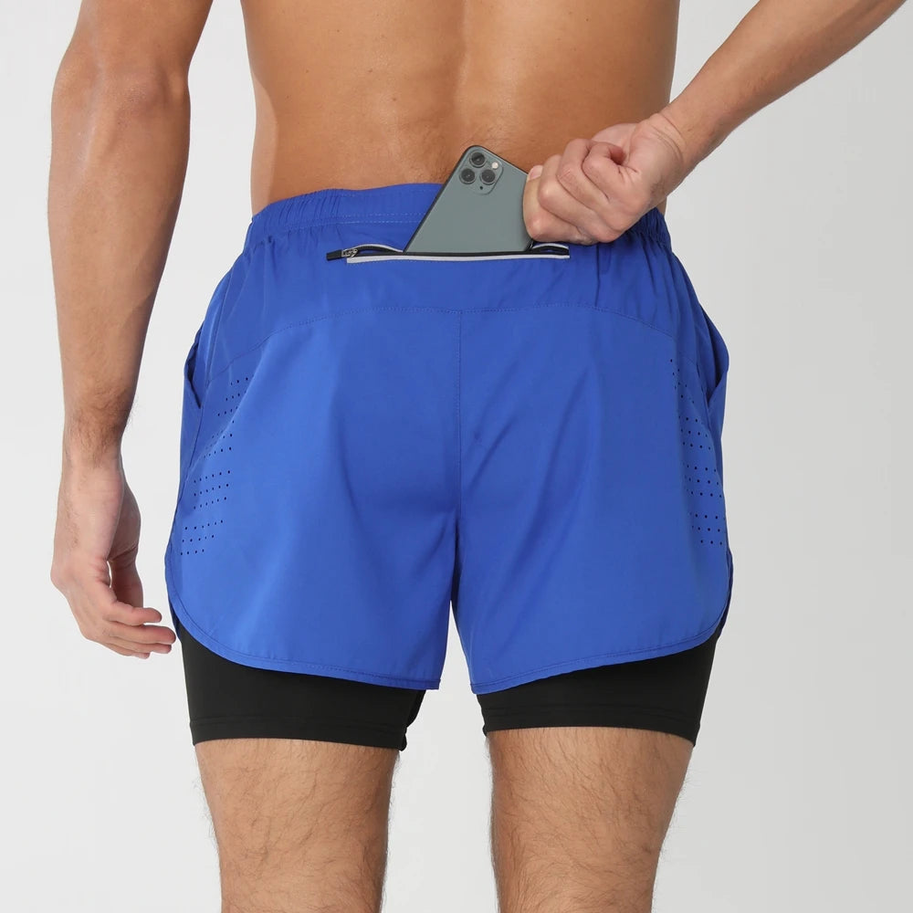 Men's 2-in-1 Quick-Dry Running Shorts