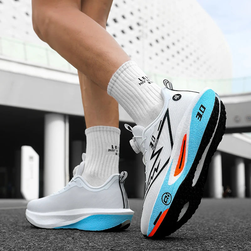 Men's Carbon Plate Running Shoes Sneakers Road Racing Shock-Absorbing Marathon Racing Athletics Training Sports Shoes for Women