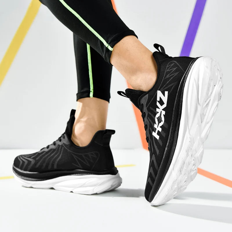 Lightweight Running Shoes Daily Comfort Black White