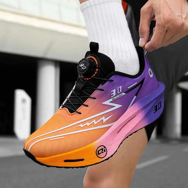 Men's Carbon Plate Running Shoes Sneakers Road Racing Shock-Absorbing Marathon Racing Athletics Training Sports Shoes for Women