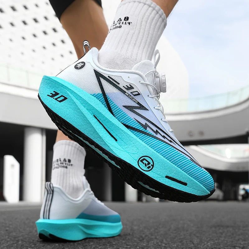 Men's Carbon Plate Running Shoes Sneakers Road Racing Shock-Absorbing Marathon Racing Athletics Training Sports Shoes for Women