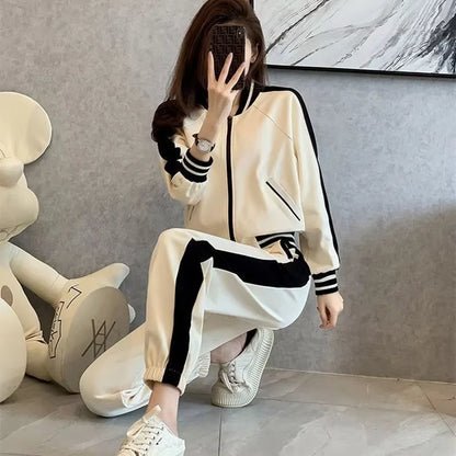 Korean Women's Two-Piece Autumn Running Outfit