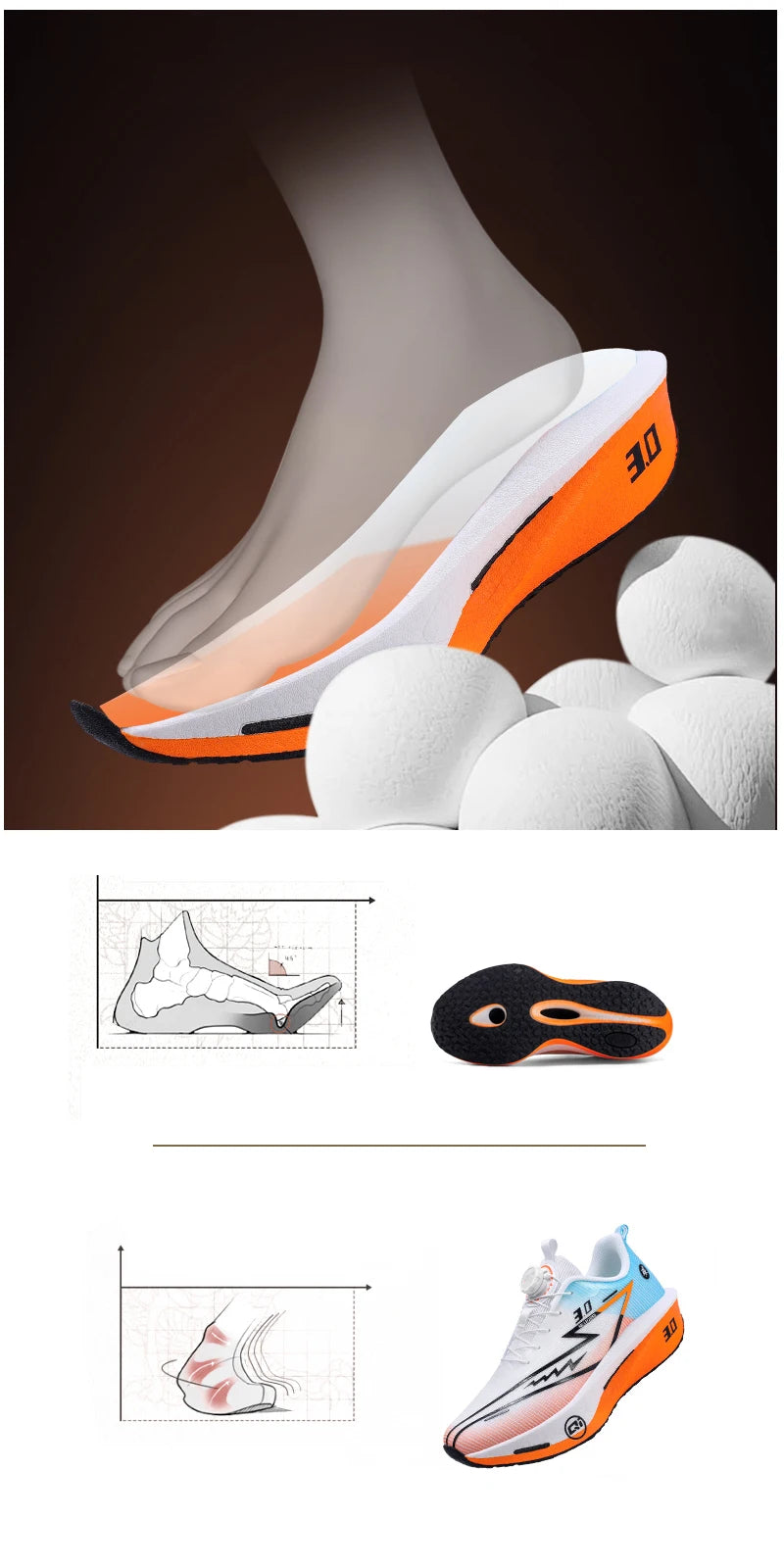 Men's Carbon Plate Running Shoes Sneakers Road Racing Shock-Absorbing Marathon Racing Athletics Training Sports Shoes for Women