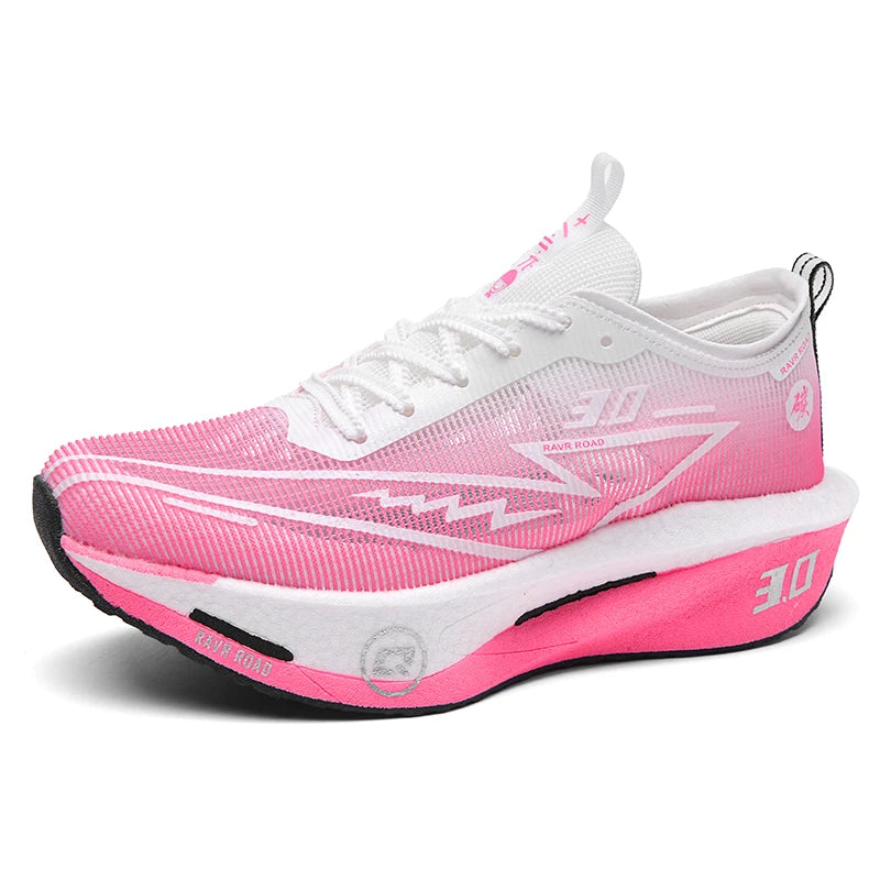 Running Shoes Carbon Plate Road Racing Pink