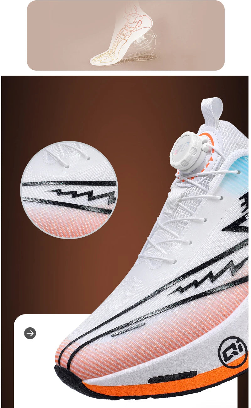 Men's Carbon Plate Running Shoes Sneakers Road Racing Shock-Absorbing Marathon Racing Athletics Training Sports Shoes for Women
