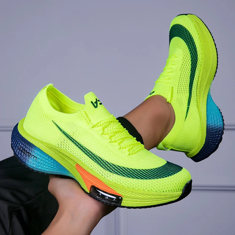 Running Shoes Lightweight Breathable Limon Green