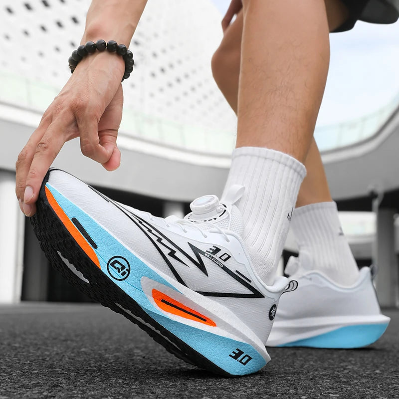 Men's Carbon Plate Running Shoes Sneakers Road Racing Shock-Absorbing Marathon Racing Athletics Training Sports Shoes for Women