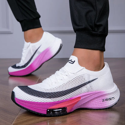 Running Shoes Lightweight Breathable White Purple