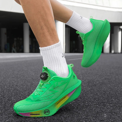 Running Shoes Carbon Plate Road Racing Green