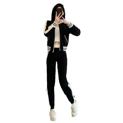 Korean Women's Two-Piece Autumn Running Outfit