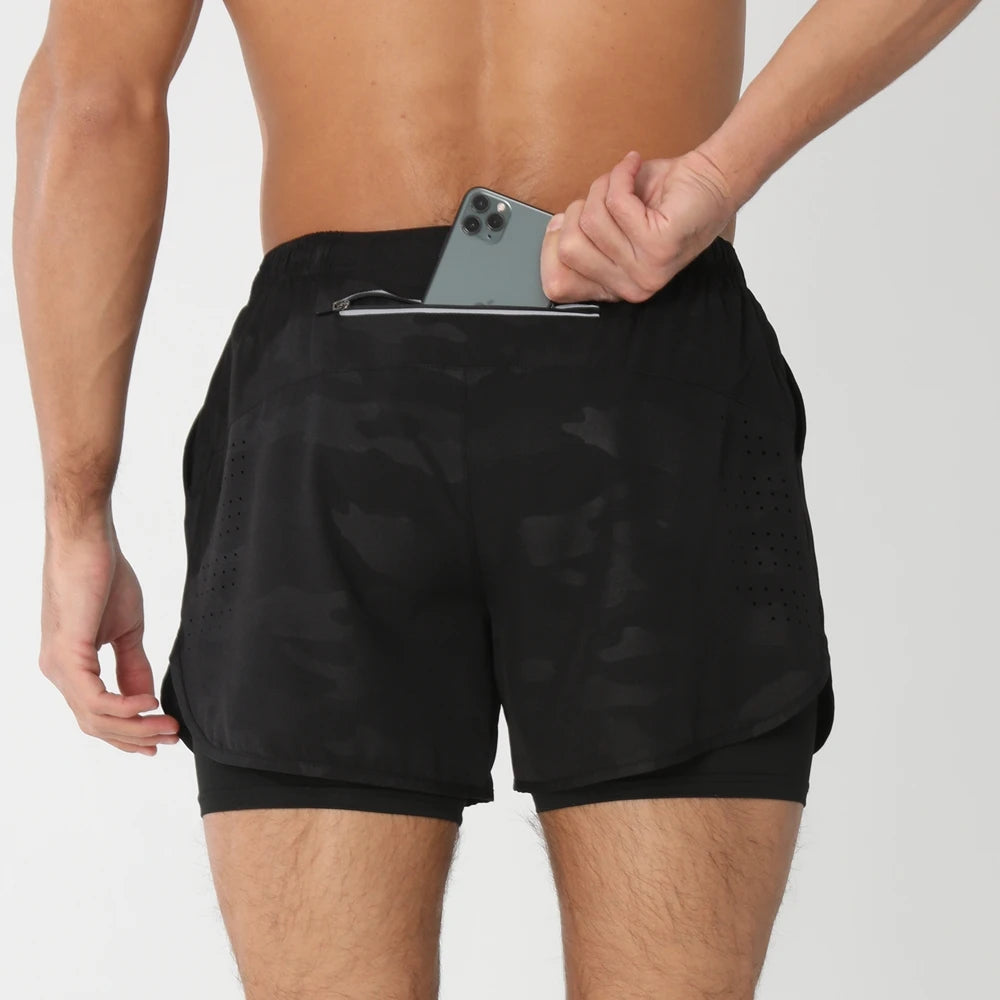Men's 2-in-1 Quick-Dry Running Shorts