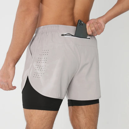 Men's 2-in-1 Quick-Dry Running Shorts