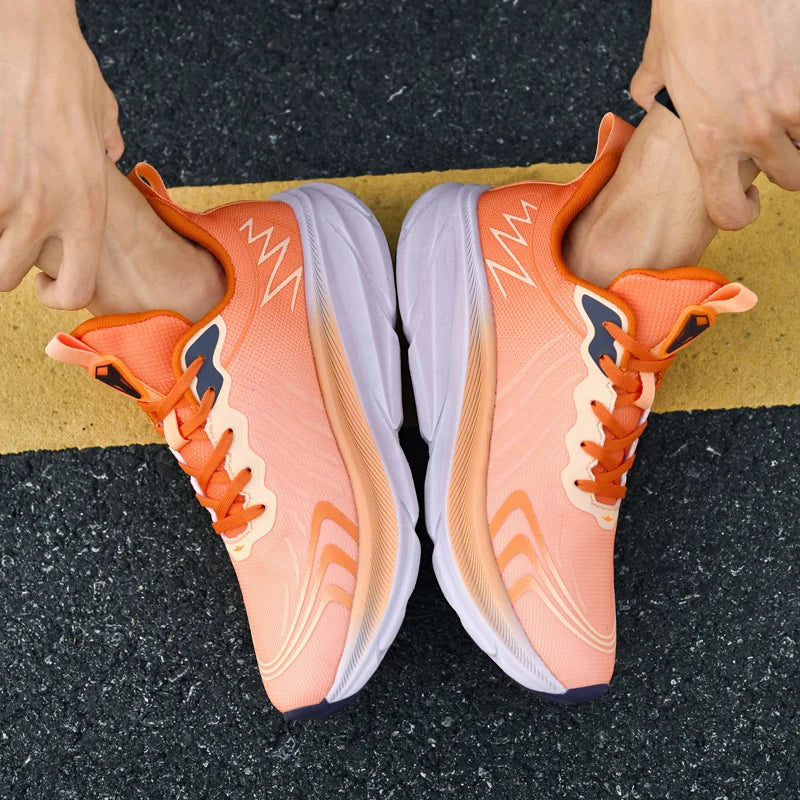 Men Running Shoes Cushioning Mesh Breathable Race Outdoor Trainer Sneakers Off-road Non-Slip Couple Luxury shoes Jogging Shoes