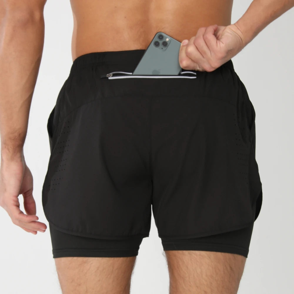 Men's 2-in-1 Quick-Dry Running Shorts