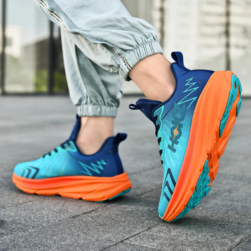 Men Running Shoes Cushioning Mesh Breathable Race Outdoor Trainer Sneakers Off-road Non-Slip Couple Luxury shoes Jogging Shoes